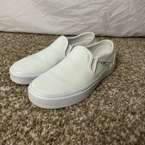 White Slip on Vans